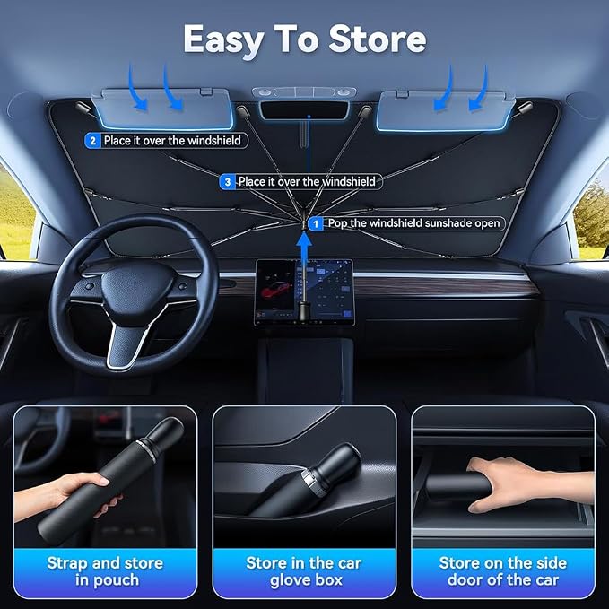 Car Windshield Sunshade Foldable Front Window Cover