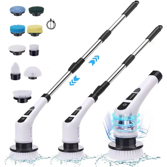Electric Spin Scrubber With 7 Replaceable Brush Head