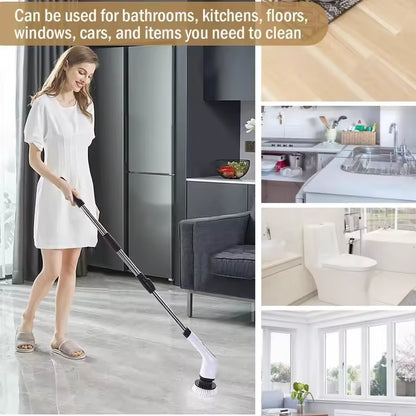 Electric Spin Scrubber With 7 Replaceable Brush Head
