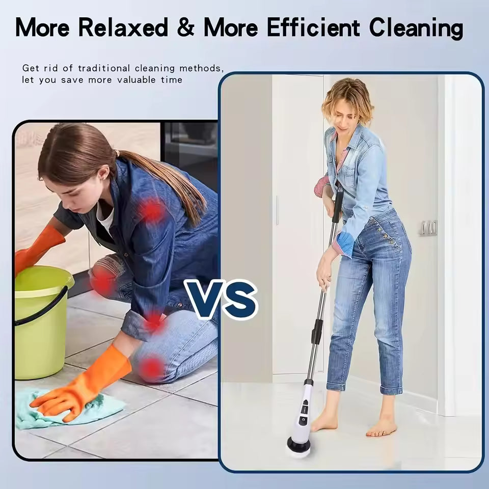 Electric Spin Scrubber With 7 Replaceable Brush Head
